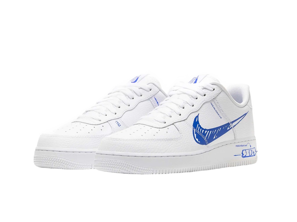Nike Air Force 1 Low Sketch White Royal-sneakers-Nike-pikastore.cz