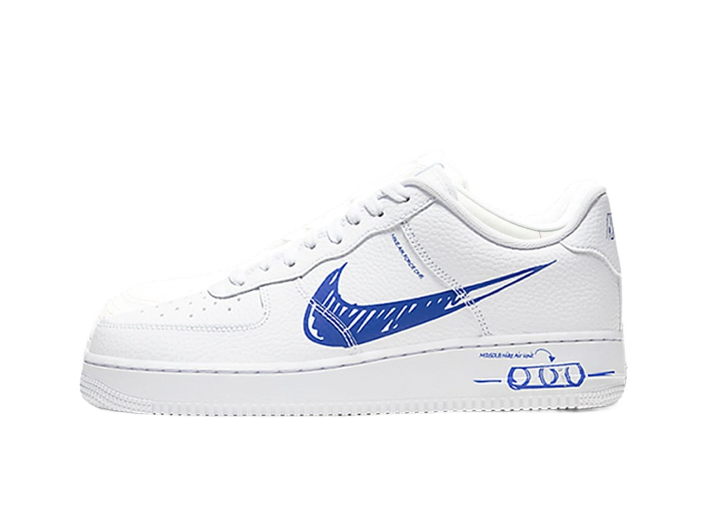 Nike Air Force 1 Low Sketch White Royal-sneakers-Nike-pikastore.cz