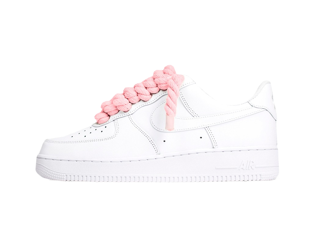 Nike Air Force 1 White Low 07 Rope Laces Pink-Nike-pikastore.cz