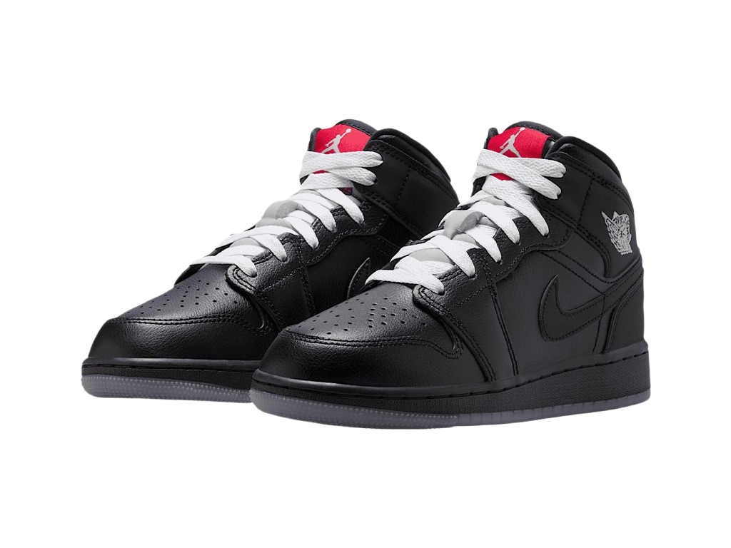 Nike Air Jordan 1 Mid BG Black White Wolf Grey-Nike-pikastore.cz