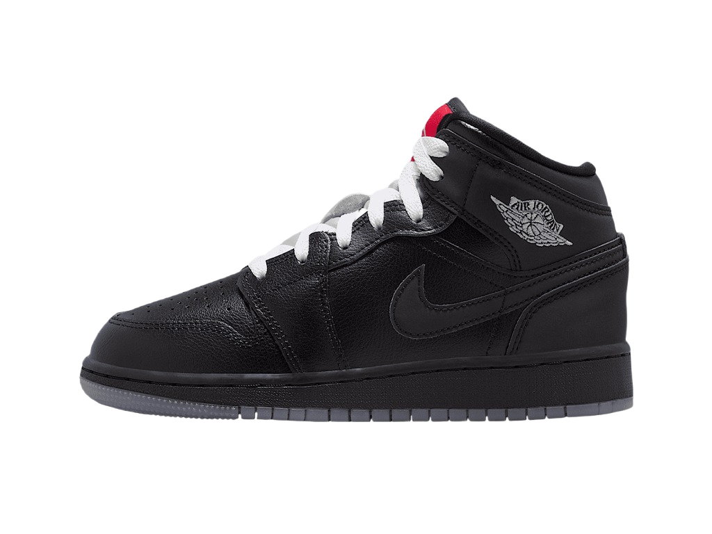 Nike Air Jordan 1 Mid BG Black White Wolf Grey-Nike-pikastore.cz