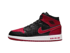 Nike Air Jordan 1 Mid SS GS Black + Red = Bred