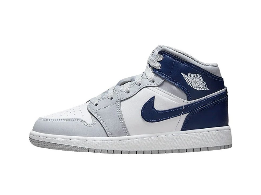 Nike Air Jordan 1 Mid Wolf Grey Midnight Navy-Air Jordan-pikastore.cz