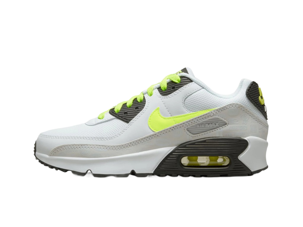 Nike Air Max 90 Leather White Volt (GS)-sneakers-Nike-pikastore.cz