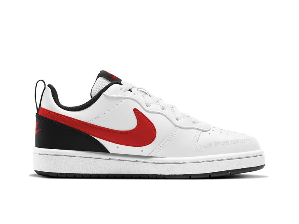 Nike Court Borough Low 2 GS White University Red-Nike-pikastore.cz