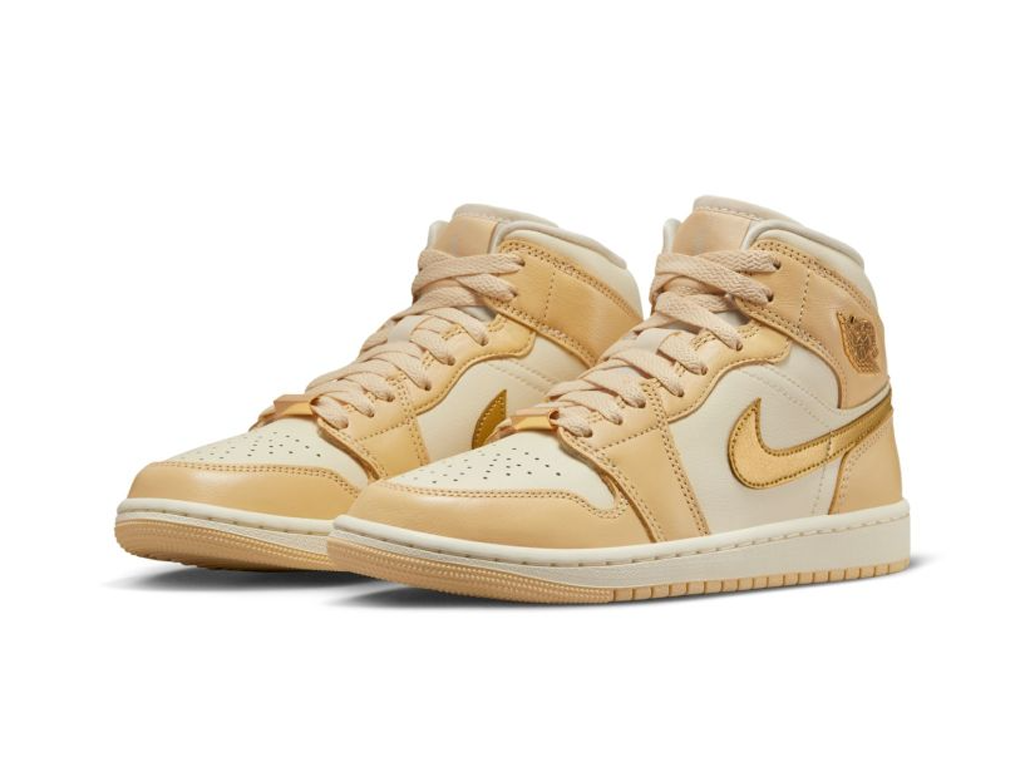 Nike Wmns Air Jordan 1 Mid Pale Vanilla Gold-Air Jordan-pikastore.cz