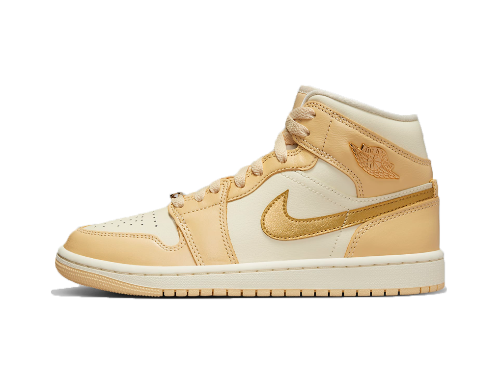 Nike Wmns Air Jordan 1 Mid Pale Vanilla Gold-Air Jordan-pikastore.cz