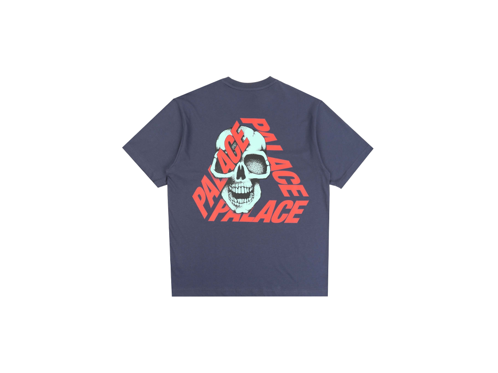 Palace Mens P3 Skull T-Shirt Navy-Palace-pikastore.cz