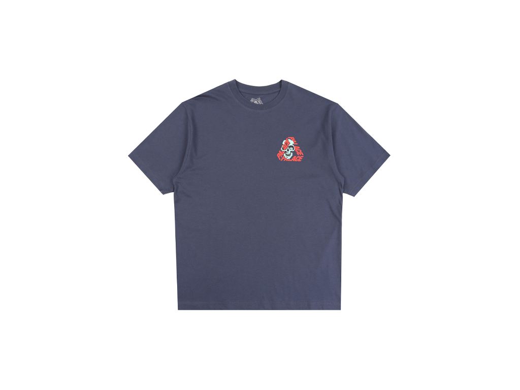 Palace Mens P3 Skull T-Shirt Navy-Palace-pikastore.cz