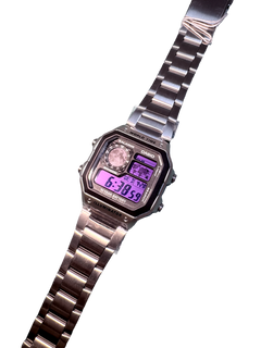Modial Casio Purple Moon Steel Watch