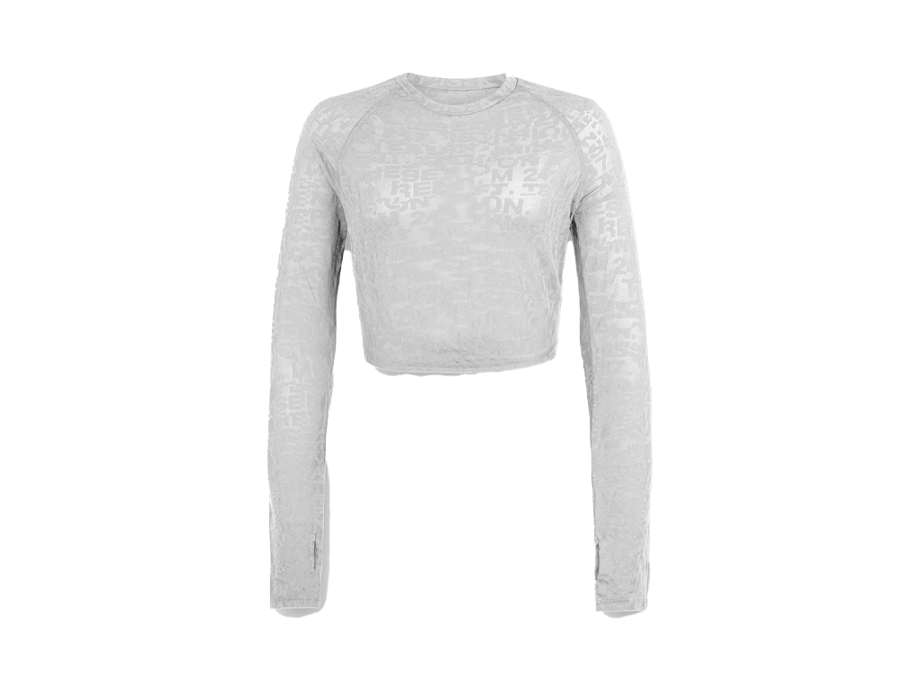 Represent 247 Glitch Cropped Training T-Shirt Grey-Represent-pikastore.cz