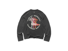 Represent 247 Torch Boxy Long Sleeve T-Shirt Washed Black