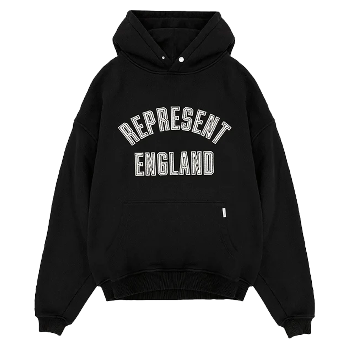Represent England Applique Hoodie Jet Black-Represent-pikastore.cz