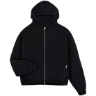 Represent Initial Boxy Zip Through Hoodie Black-Represent-pikastore.cz