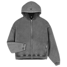 Represent Initial Boxy Zip Through Hoodie Vintage Grey-Represent-pikastore.cz