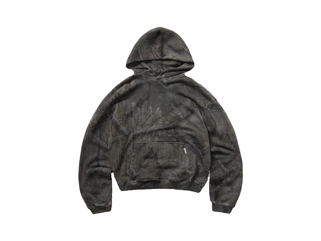 Represent Initial Overdye Realtree Oversized Hoodie Overdyed Black-Represent-pikastore.cz