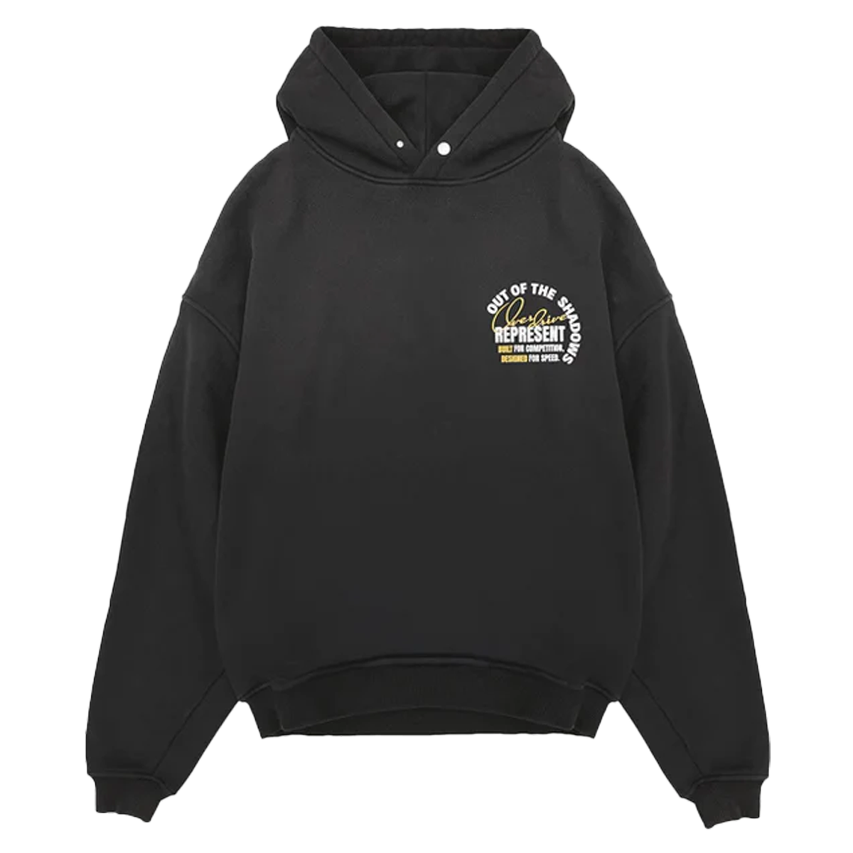 Represent Out Of The Shadows Hoodie Stained Black-Represent-pikastore.cz