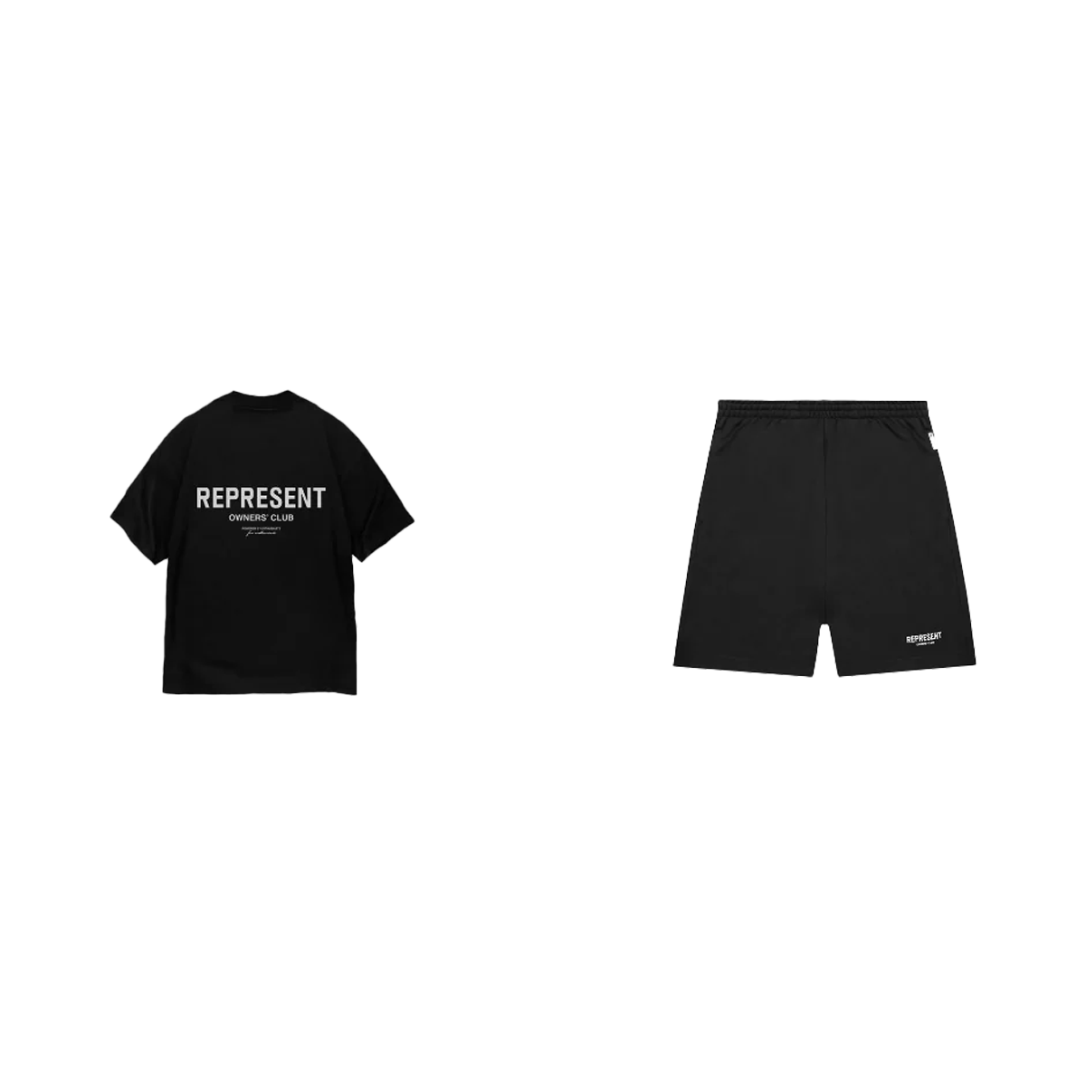 Represent Owners Club T-Shirt + Shorts Black - SET-Bundle-Represent-pikastore.cz