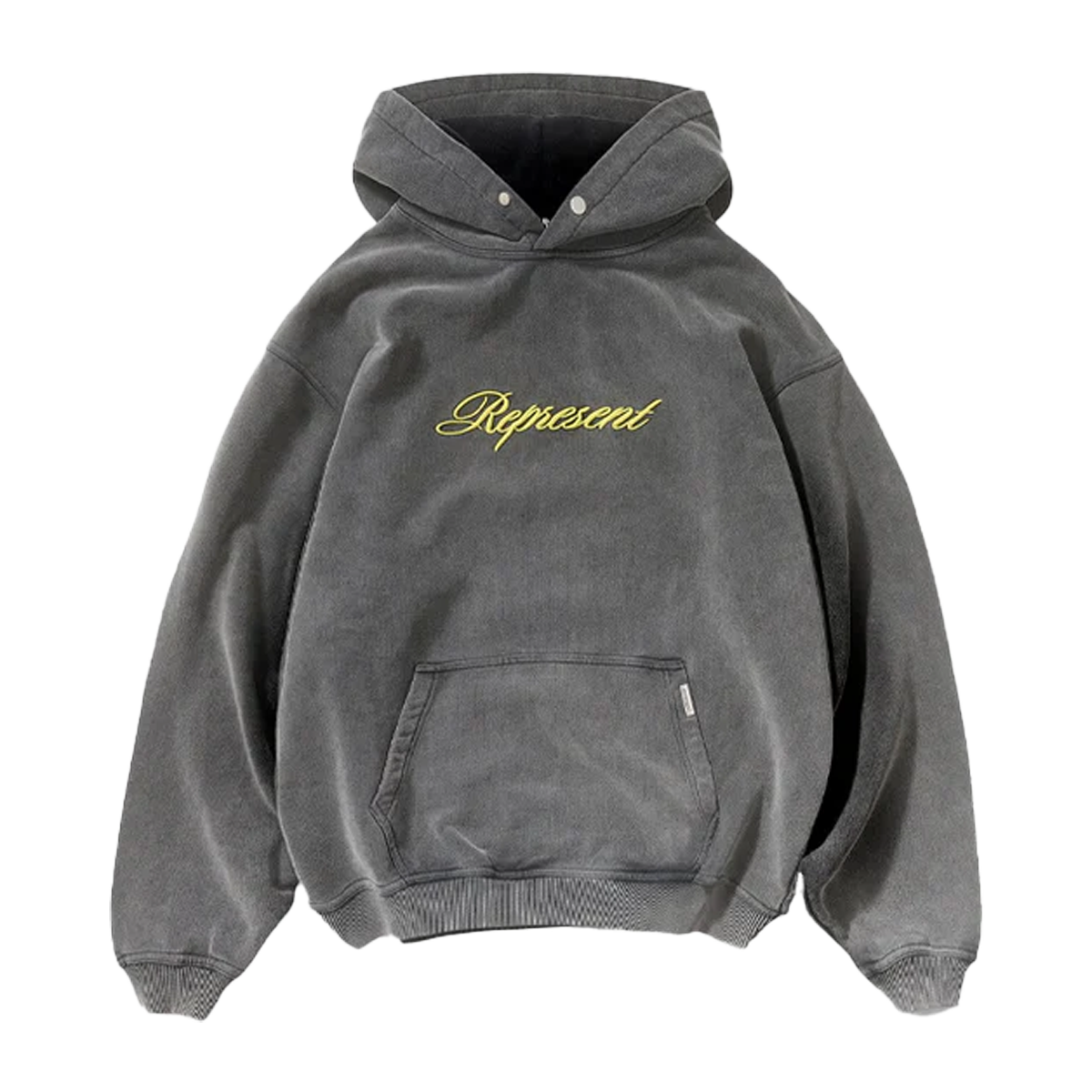 Represent Script Logo Hoodie Vintage Grey-Represent-pikastore.cz
