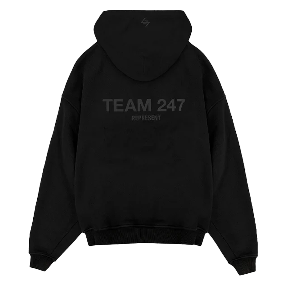 Represent Team 247 Oversized Hoodie Matte Black-Represent-pikastore.cz