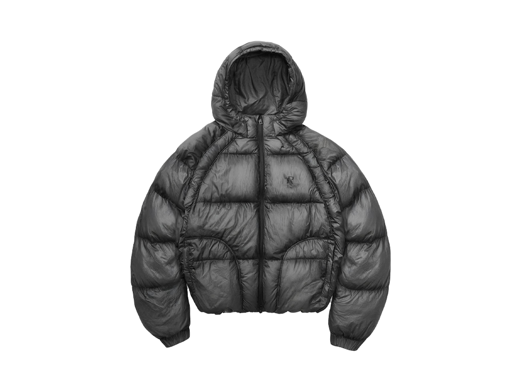 Represent Translucent Hooded Puffer Washed Black-Represent-pikastore.cz