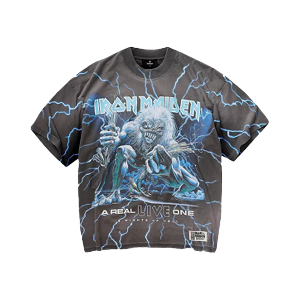 Represent X Iron Maiden A Real Live One T-Shirt Stained Brown-Represent-pikastore.cz