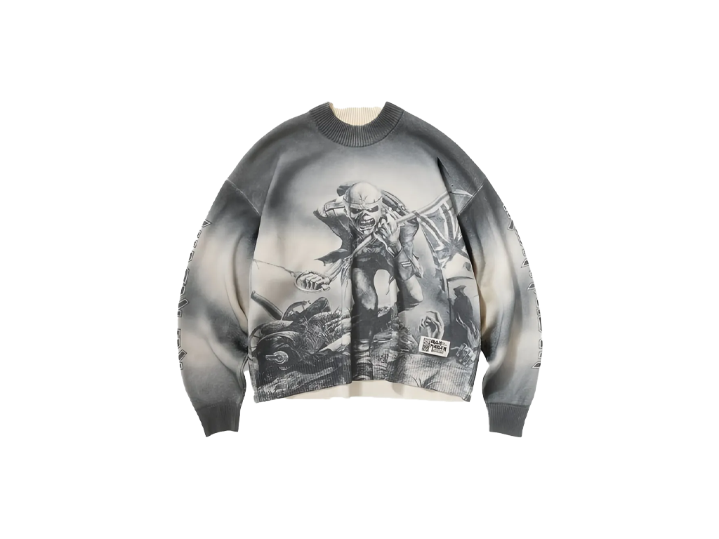 Represent X Iron Maiden Trooper Knit Sweater Sunfade Grey-Represent-pikastore.cz
