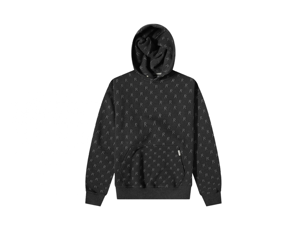 Represent Intarsia Initial Hoodie Off Black-Represent-pikastore.cz