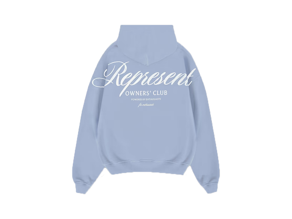 Represent Owners Club Script Hoodie Dusty Blue-Represent-pikastore.cz