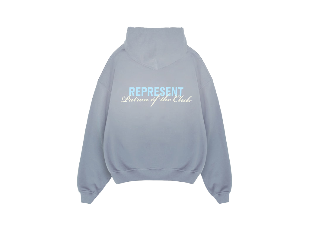 Represent Patron Of The Club Hoodie Washed Grey-Represent-pikastore.cz