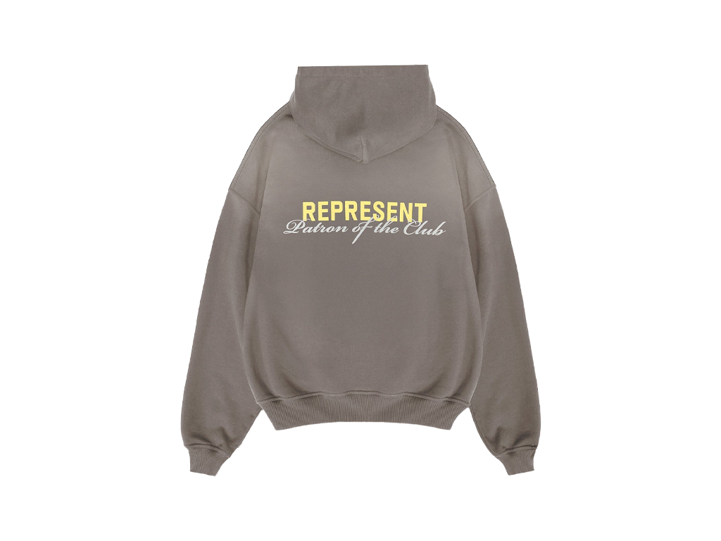 Represent Patron Of The Club Hoodie Washed Olive-Represent-pikastore.cz