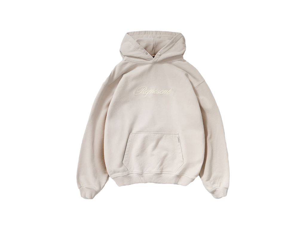 Represent Script Logo Hoodie Concrete-Represent-pikastore.cz