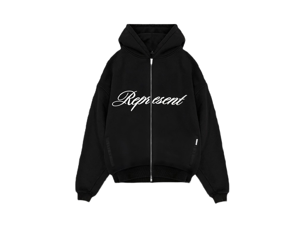 Represent Script Logo Zip Hoodie-Represent-pikastore.cz