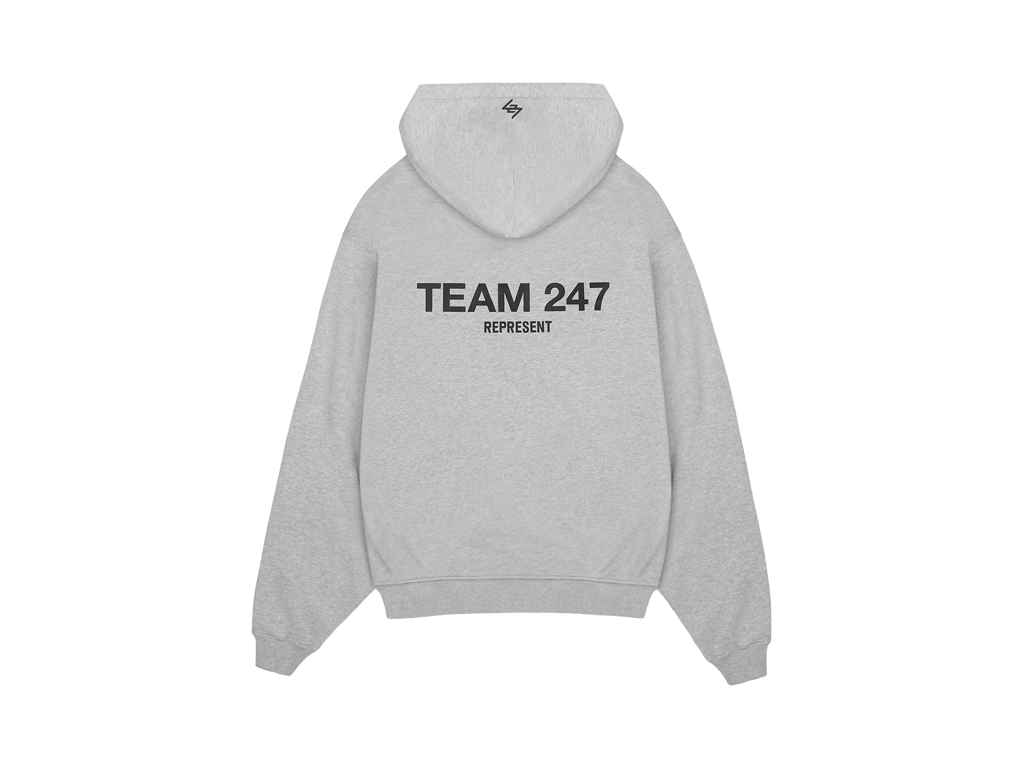 Represent Team 247 Oversized Hoodie Ash Grey-Represent-pikastore.cz