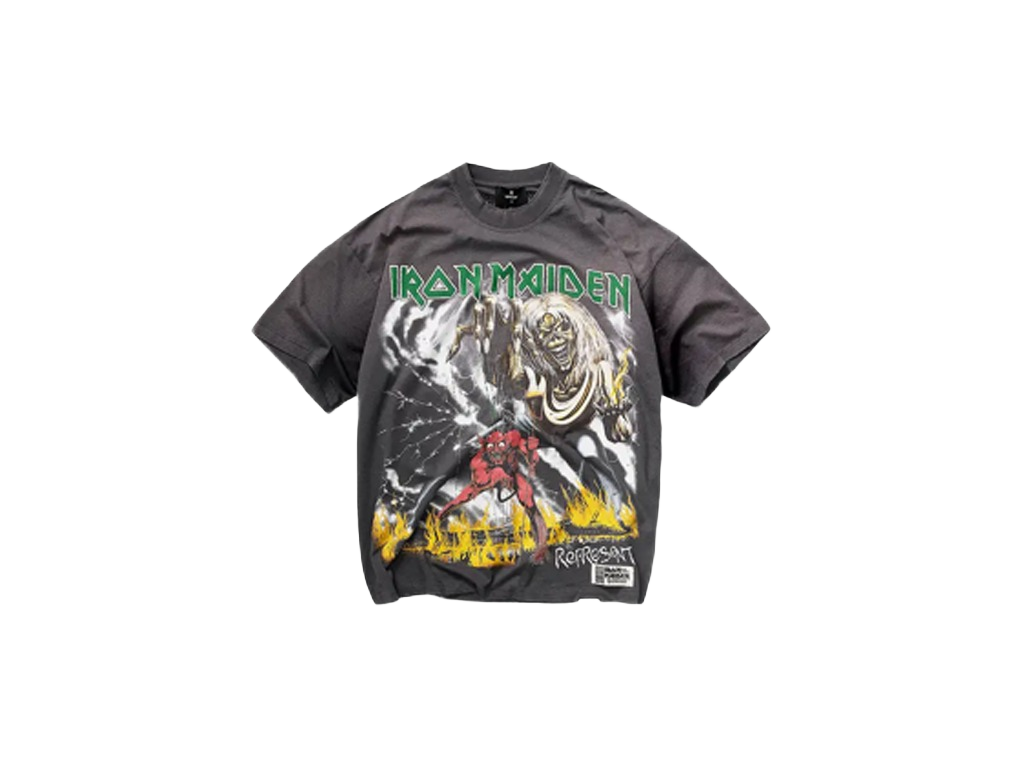 Represent X Iron Maiden Number Of Beast T-Shirt Sunfade Grey-Represent-pikastore.cz