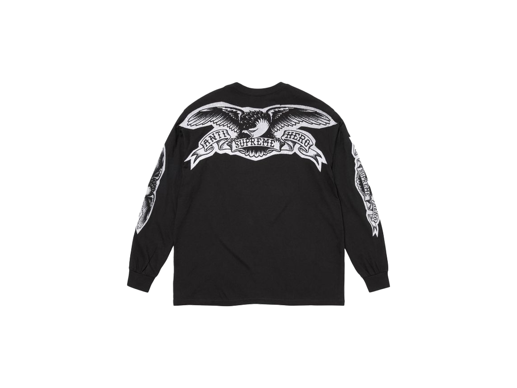 Supreme ANTIHERO Eagle L/S Tee Black-Supreme-pikastore.cz