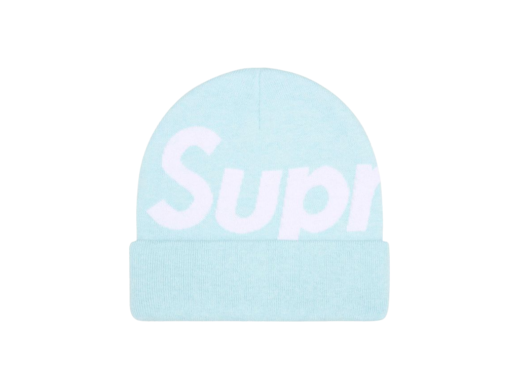 Supreme Big Logo Beanie (FW25) Light Blue