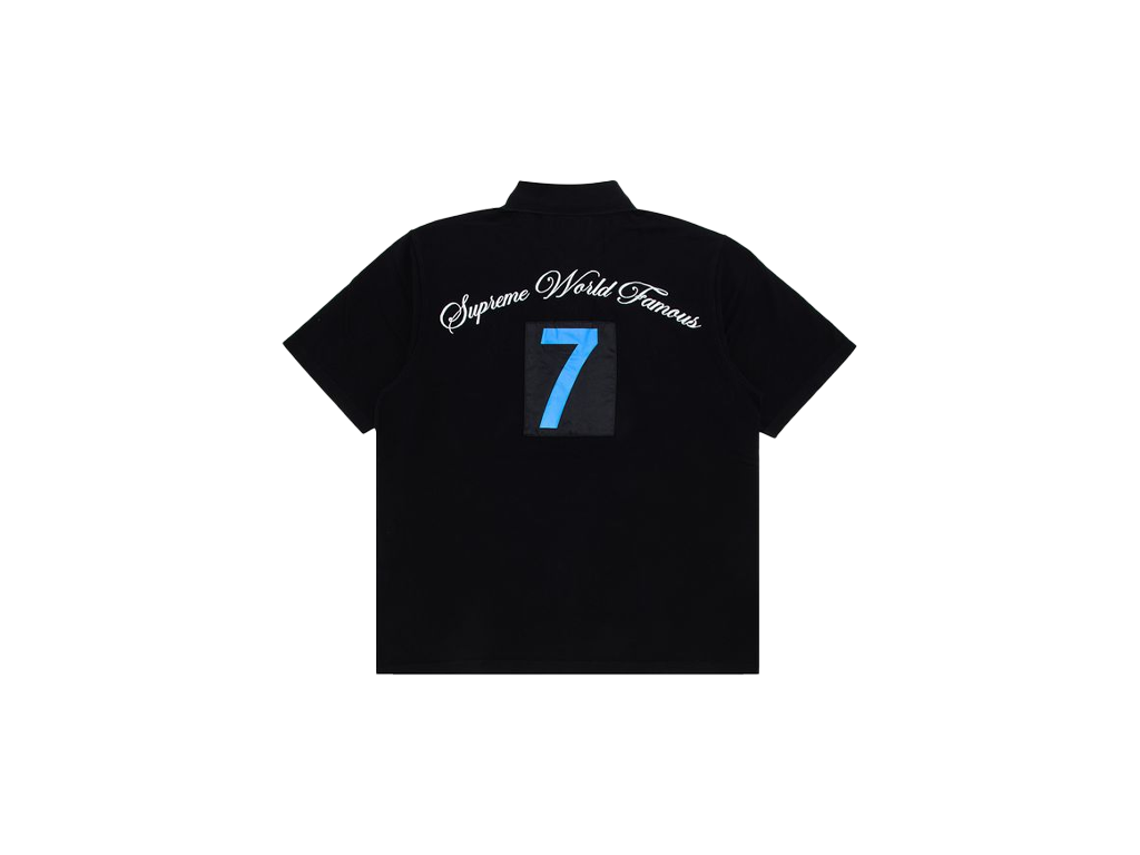 Supreme Cursive Polo Black-Supreme-pikastore.cz