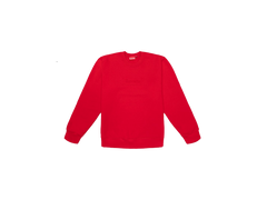 Supreme Cutout Logo Crewneck Red