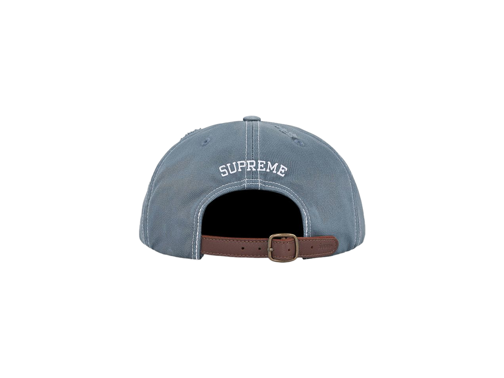 Supreme Distressed Script 6-Panel Blue-Supreme-pikastore.cz