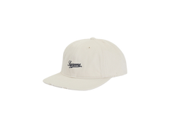 Supreme Distressed Script 6-Panel White