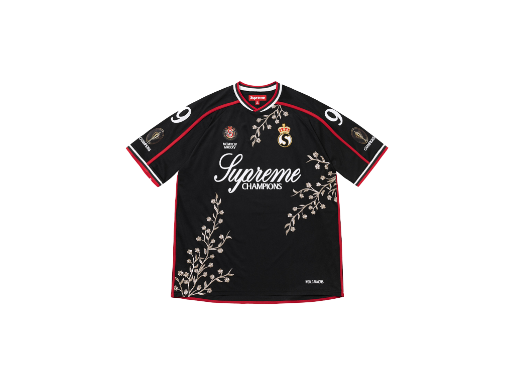 Supreme Floral Soccer Jersey Black