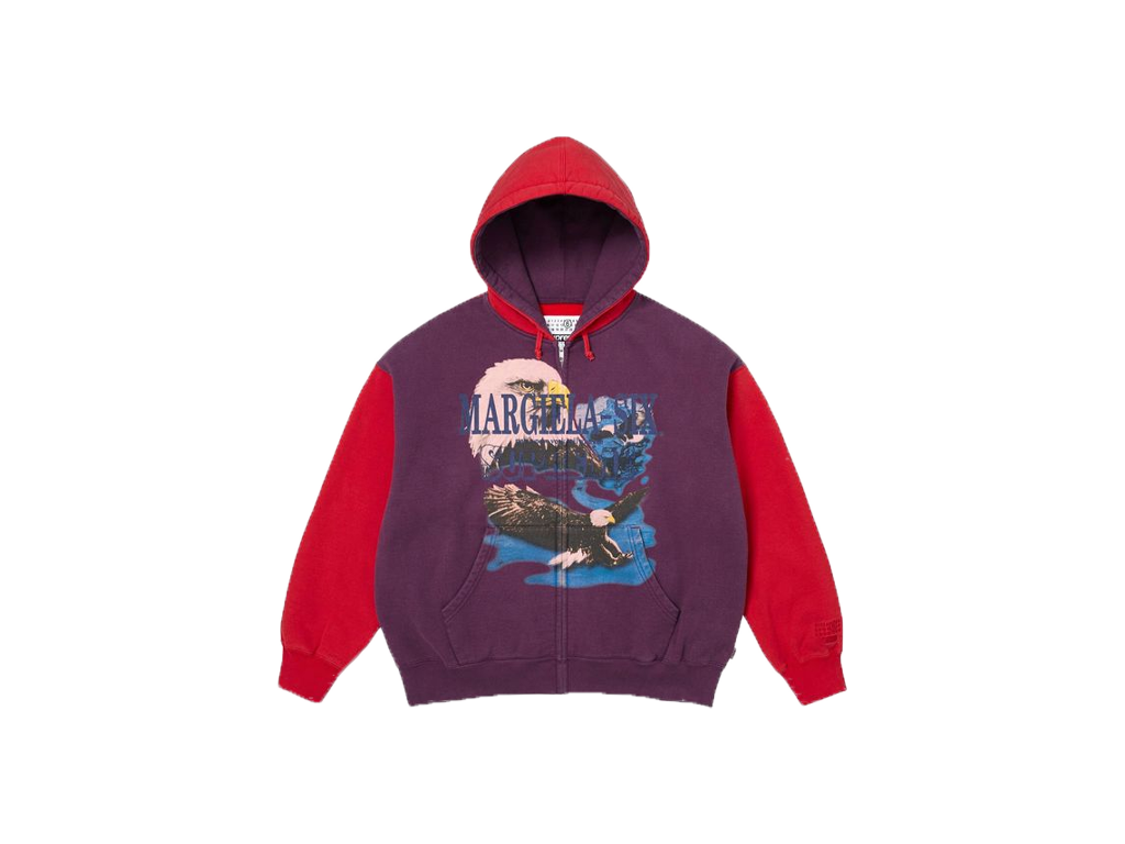 Supreme MM6 Maison Margiela Eagle Zip Up Hooded Sweatshirt Purple-Supreme-pikastore.cz