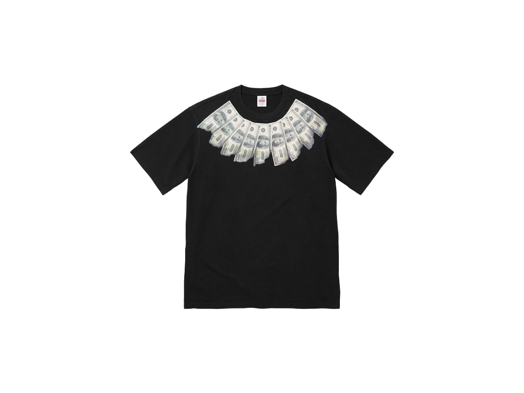 Supreme MM6 Maison Margiela Money S/S Top Black-Supreme-pikastore.cz