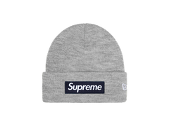 Supreme New Era Box Logo Beanie (FW25) Heather Grey
