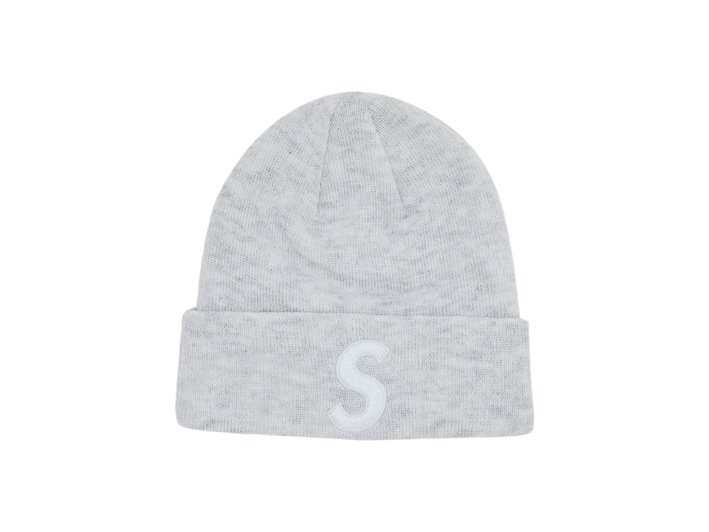 Supreme New Era S Logo Beanie (FW24) Heather Grey-Supreme-pikastore.cz