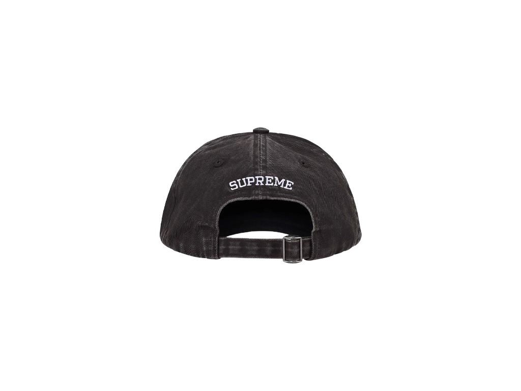Supreme Pigment Coated 2-Tone S Logo 6-Panel Black-Supreme-pikastore.cz