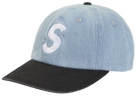 Supreme Pigment Coated 2-Tone S Logo 6-Panel Dark Denim-Supreme-pikastore.cz