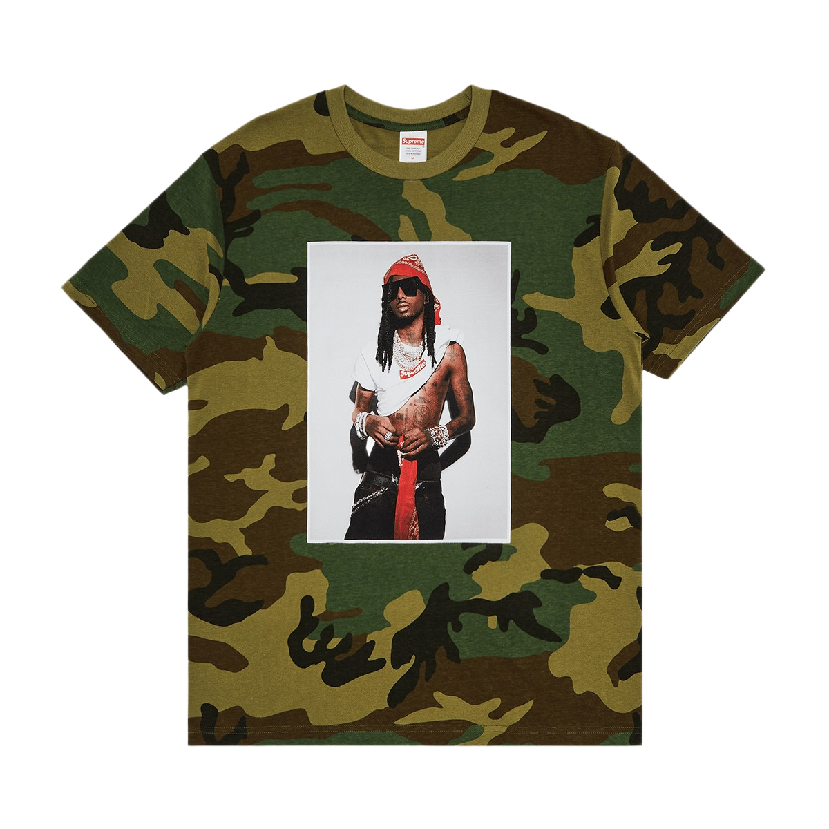 Supreme Playboi Carti Tee Woodland Camo-Supreme-pikastore.cz