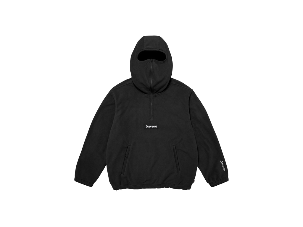 Supreme Polartec Face Mask Half Zip Hooded Sweatshirt Black-Supreme-pikastore.cz